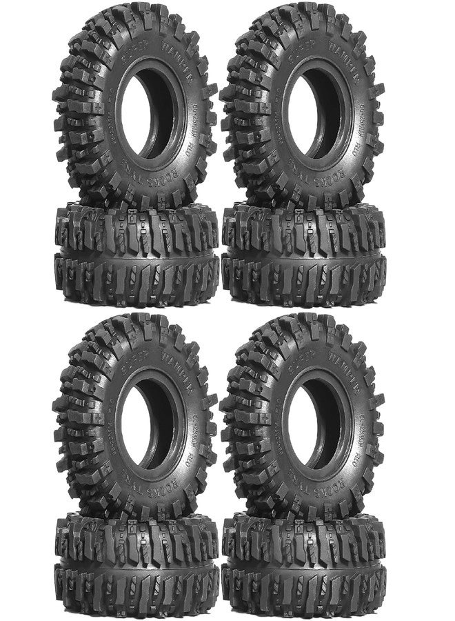 Chanjorlin 8PCS 1.0 RC Tires 55mm * 23mm 1/24 Crawler Wheels Tires 1/18 All Terrain Soft Rubber Tyres For 1:24 1:18 Mud Crawler Car Axial SCX24 FMS AX24 FCX18 FCX24 TRX4M Upgrades 1.3" Wheels - Image 3